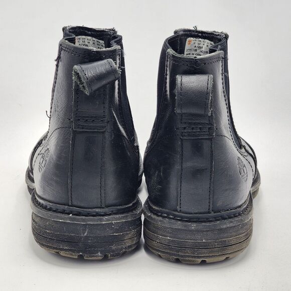 Timberland Chelsea Black Leather Boots Pull On Anti-Fatigue Men\'s Size 10